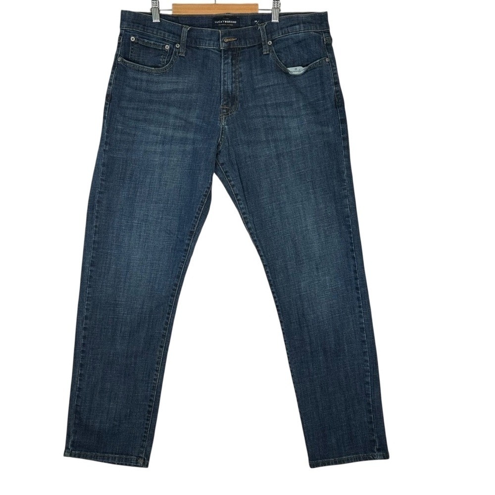 Lucky Brand Men’s 221 Straight Leg Jeans 38x32 Dark Wash Stretch Denim Pants